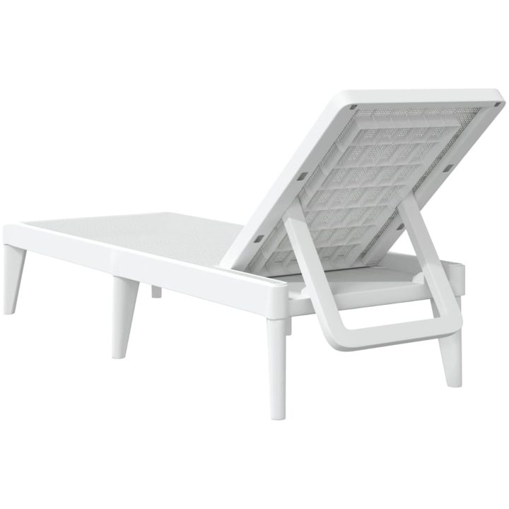 Solsäng vit 186x60x29 cm PP vidaXL – bild 6