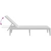 Solsäng vit 186x60x29 cm PP vidaXL – miniatyr 7