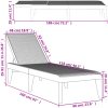 Solsäng vit 186x60x29 cm PP vidaXL – miniatyr 10
