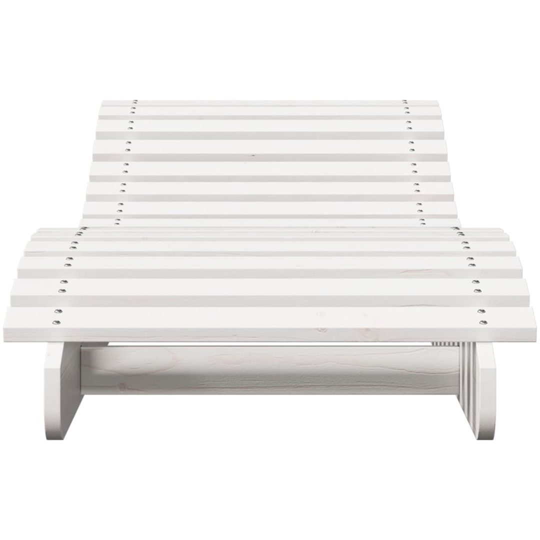 Solsäng vit massiv furu vidaXL 205 x 60 x 31.5 cm – bild 4