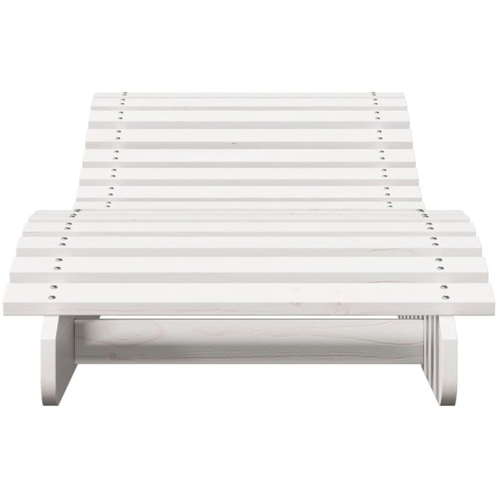 Solsäng vit massiv furu vidaXL 205 x 60 x 31.5 cm – bild 4