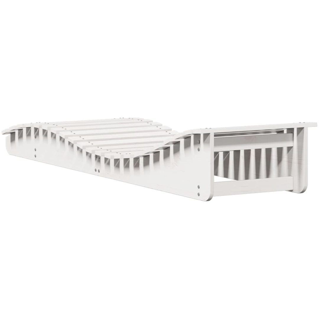 Solsäng vit massiv furu vidaXL 205 x 60 x 31.5 cm – bild 6