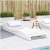 Solsäng vit massiv furu vidaXL 205 x 60 x 31.5 cm – miniatyr 1