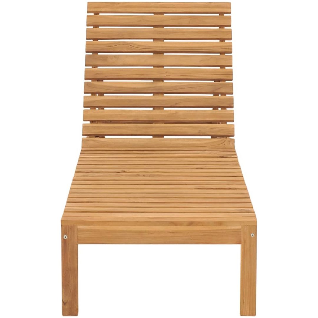 Solsängar 2 st massiv teak vidaXL – bild 3