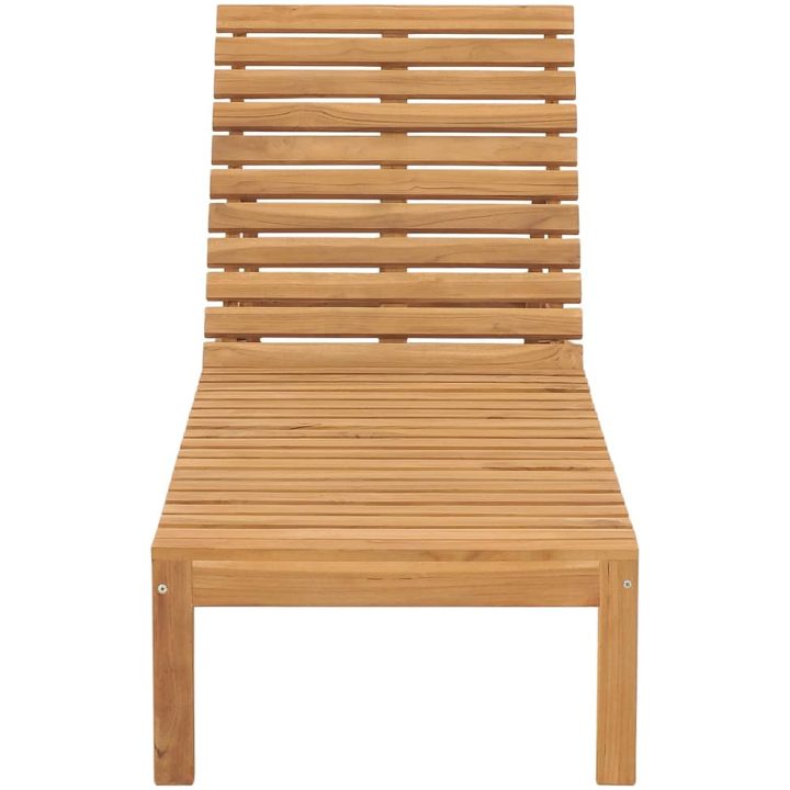 Solsängar 2 st massiv teak vidaXL – bild 3