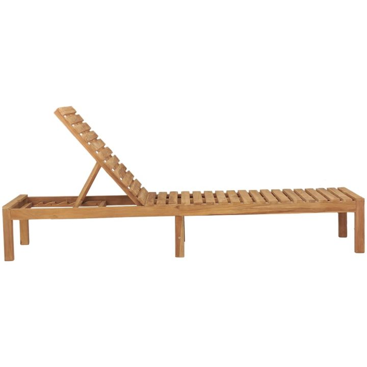 Solsängar 2 st massiv teak vidaXL – bild 4