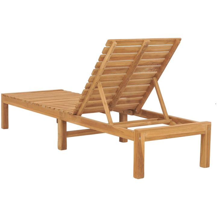 Solsängar 2 st massiv teak vidaXL – bild 5