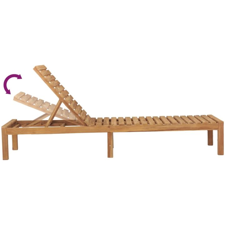 Solsängar 2 st massiv teak vidaXL – bild 6