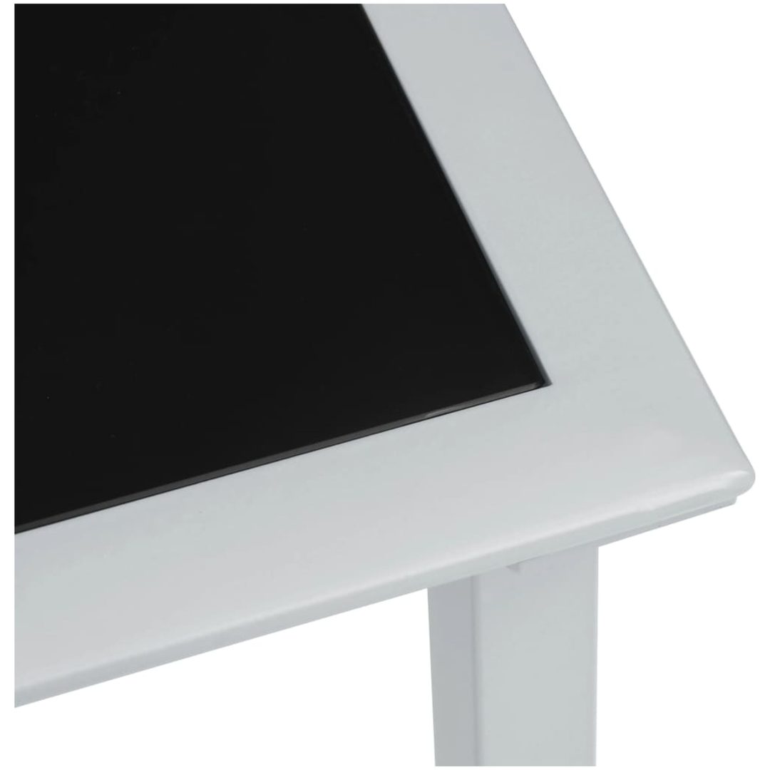 Solsängar 2 st med bord aluminium gräddvit vidaXL – bild 11