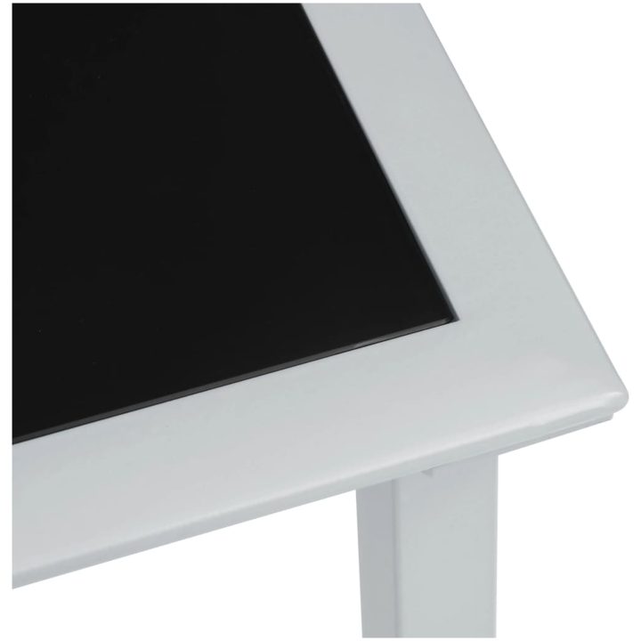 Solsängar 2 st med bord aluminium gräddvit vidaXL – bild 11