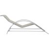 Solsängar 2 st med bord aluminium gräddvit vidaXL – miniatyr 5