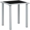 Solsängar 2 st med bord aluminium gräddvit vidaXL – miniatyr 9