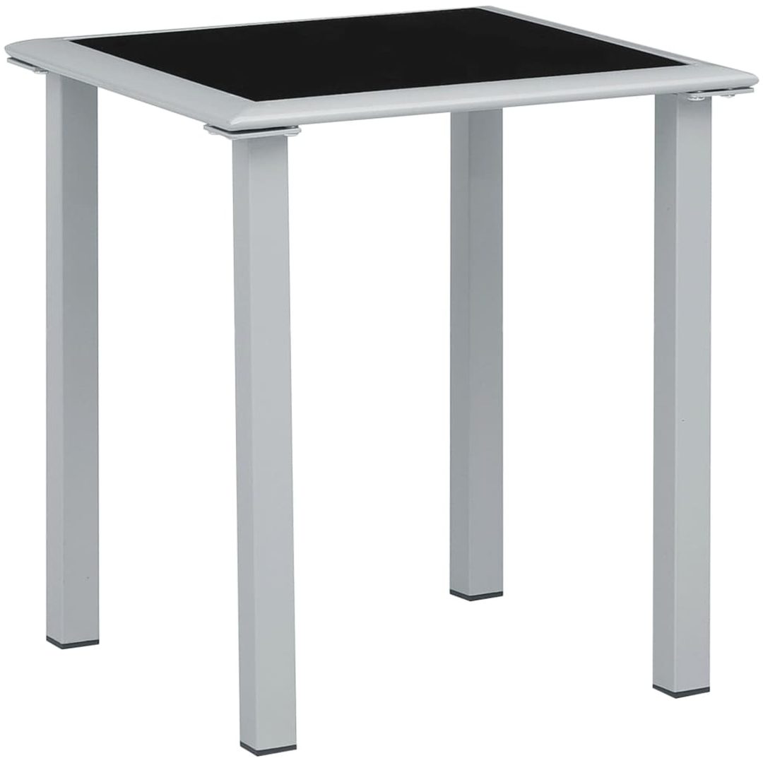 Solsängar 2 st med bord aluminium gräddvit vidaXL – bild 9