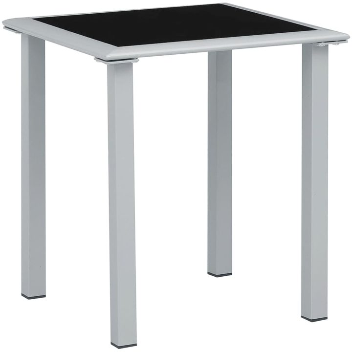 Solsängar 2 st med bord aluminium gräddvit vidaXL – bild 9