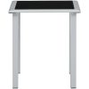 Solsängar 2 st med bord aluminium gräddvit vidaXL – miniatyr 10