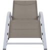 Solsängar 2 st med bord aluminium taupe vidaXL – miniatyr 4
