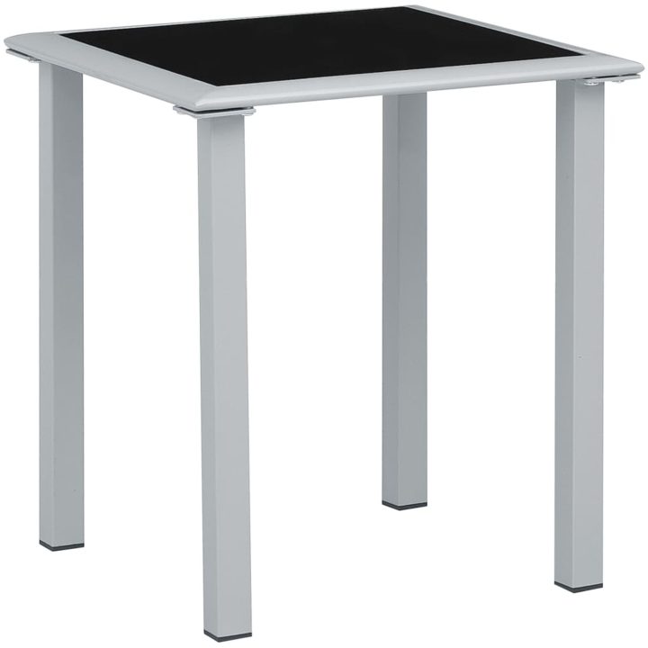 Solsängar 2 st med bord aluminium taupe vidaXL – bild 9