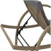Solsängar 2 st med bord beige konstrotting vidaXL – miniatyr 11