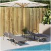 Solsängar 2 st med bord beige konstrotting vidaXL – miniatyr 3