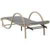 Solsängar 2 st med bord beige konstrotting vidaXL – miniatyr 7