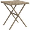Solsängar 2 st med bord beige konstrotting vidaXL – miniatyr 8