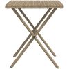 Solsängar 2 st med bord beige konstrotting vidaXL – miniatyr 9