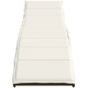 Solsängar 2 st med bord brun konstrotting vidaXL – miniatyr 5