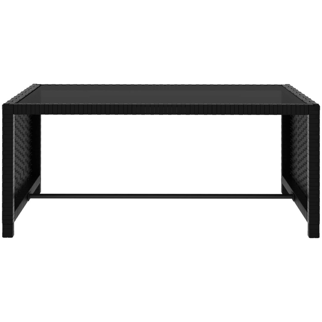 Solsängar 2 st med bord konstrotting svart vidaXL – bild 9