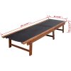 Solsängar 2 st med bord massivt akaciaträ och textilene vidaXL – miniatyr 9