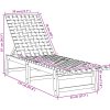 Solsängar 2 st med bord mörkblå massivt akaciaträ vidaXL – miniatyr 7