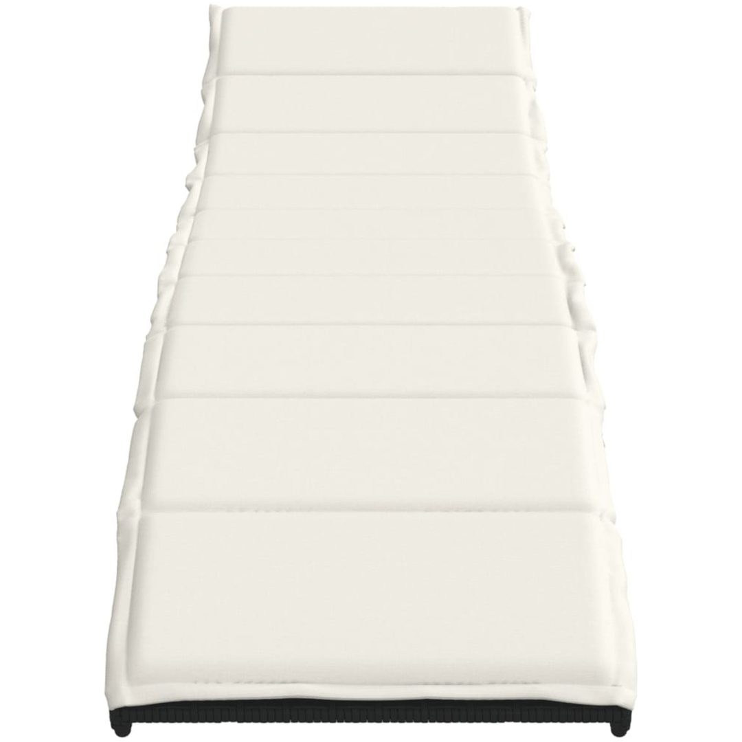 Solsängar 2 st med bord svart konstrotting vidaXL – bild 5