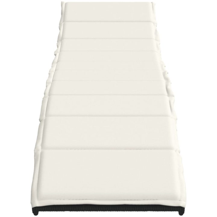 Solsängar 2 st med bord svart konstrotting vidaXL – bild 5