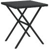 Solsängar 2 st med bord svart konstrotting vidaXL – miniatyr 6