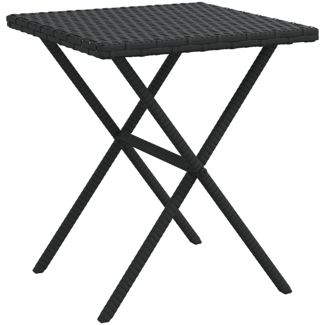 Solsängar 2 st med bord svart konstrotting vidaXL – bild 6