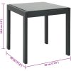 Solsängar 2 st med bord textilene och stål vidaXL – miniatyr 9