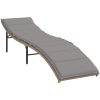 Solsängar 2 st med dynor beige konstrotting vidaXL – miniatyr 3