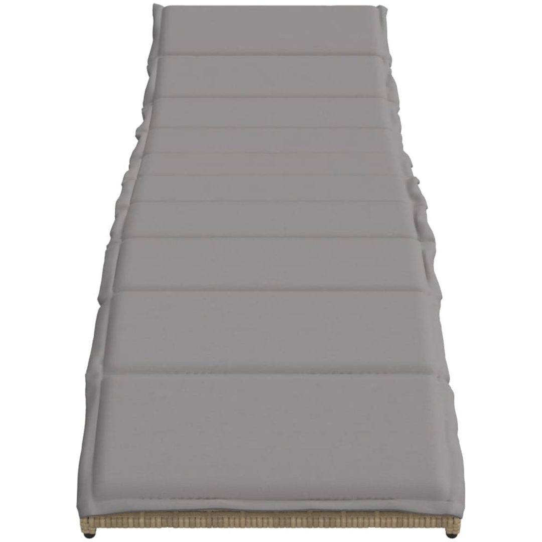 Solsängar 2 st med dynor beige konstrotting vidaXL – bild 4