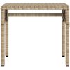 Solsängar 2 st med tak och bord beige konstrotting vidaXL – miniatyr 6