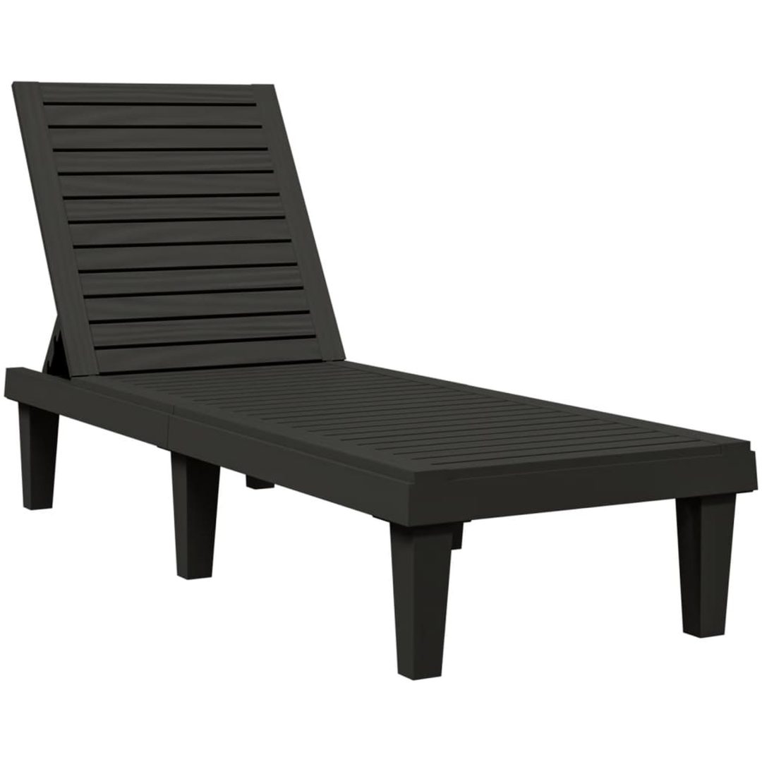 Solsängar 2 st svart 155x58x83 cm polypropylen vidaXL – bild 4