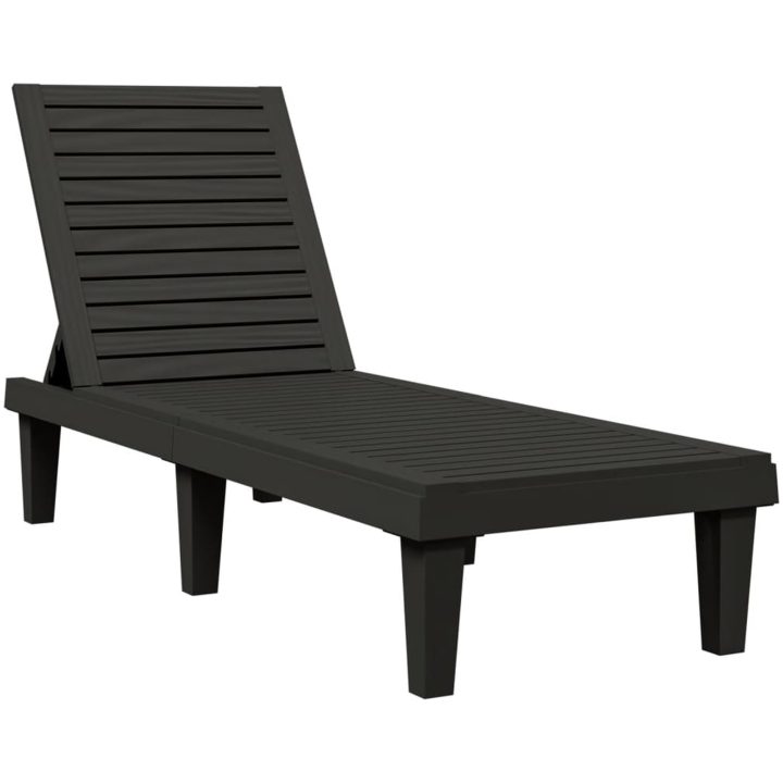 Solsängar 2 st svart 155x58x83 cm polypropylen vidaXL – bild 4