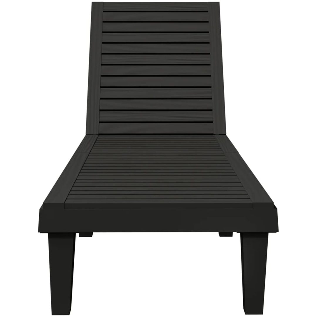 Solsängar 2 st svart 155x58x83 cm polypropylen vidaXL – bild 5