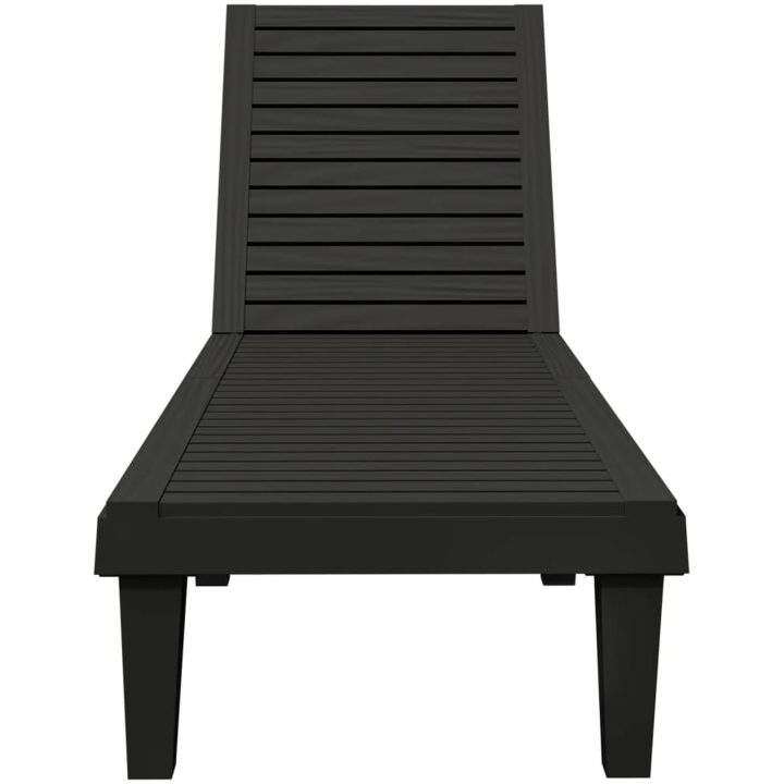 Solsängar 2 st svart 155x58x83 cm polypropylen vidaXL – bild 5