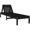 Solsängar 2 st svart 199,5x60x74 cm massiv furu vidaXL – miniatyr 3