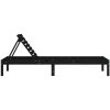 Solsängar 2 st svart 199,5x60x74 cm massiv furu vidaXL – miniatyr 5