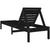 Solsängar 2 st svart 199,5x60x74 cm massiv furu vidaXL – miniatyr 6