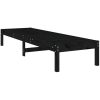 Solsängar 2 st svart 199,5x60x74 cm massiv furu vidaXL – miniatyr 8