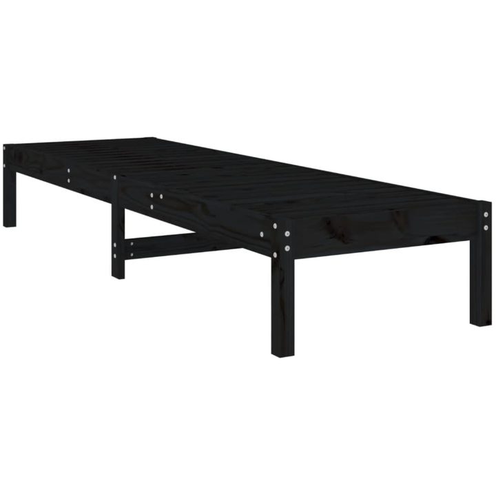 Solsängar 2 st svart 199,5x60x74 cm massiv furu vidaXL – bild 8