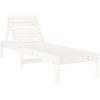 Solsängar 2 st vit 199,5x60x74 cm massiv furu vidaXL – miniatyr 3