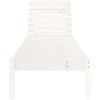 Solsängar 2 st vit 199,5x60x74 cm massiv furu vidaXL – miniatyr 4