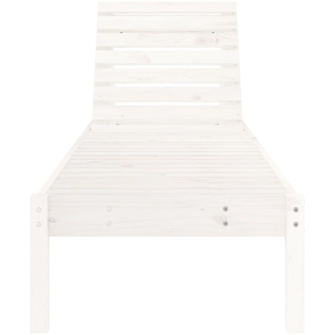 Solsängar 2 st vit 199,5x60x74 cm massiv furu vidaXL – bild 4